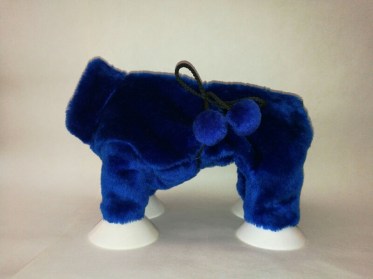 Zils suņa kažociņš (mākslīgs), XS